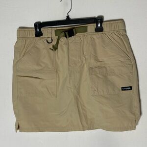 Canadiana Tan Mini Skirt Skort Shorts L Activewear Gorpcore Hiking Active